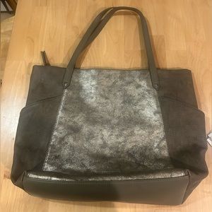 Stella & Dot Grey Tote Bag